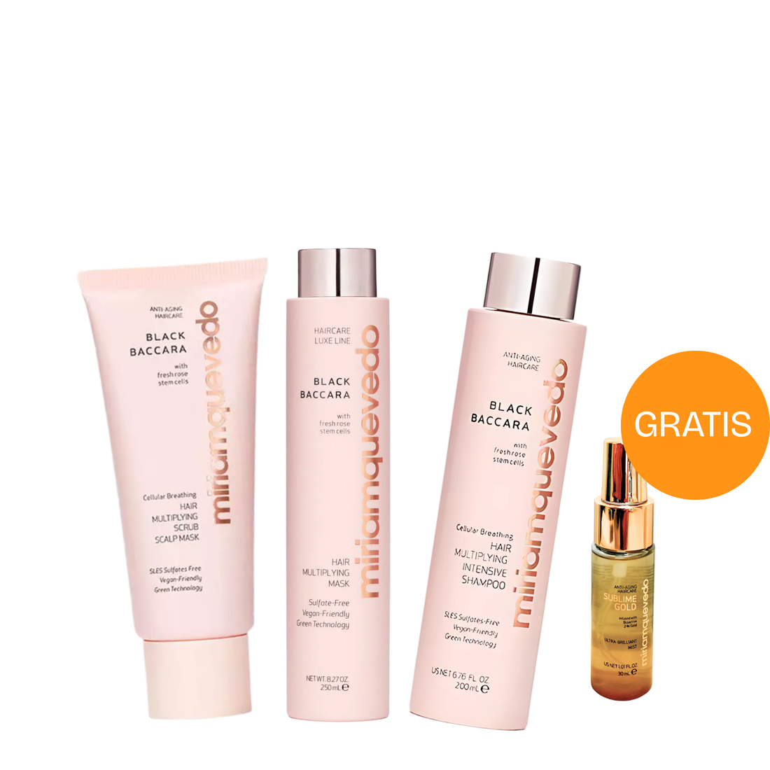 MIRIAM QUEVEDO | Black Baccara Hair Multiplying Ritual + gratis Sublime Gold Mist